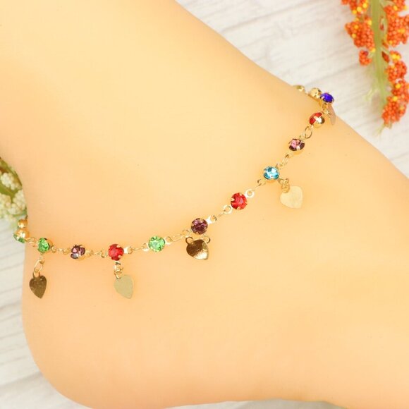 "Handmade Anklet – Elegant & Delicate Jewelry for Women | UNVRC1184 - Picture 1 of 10
